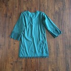 Baroque Embroidered Long Top Green Kameez 100  Cotton Causal Wear Dress Size M