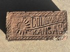 Extremely Rare   columbus  Kansas   sunflower Brick With Border     