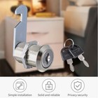 2pc Cabinet Cam Lock Set Cylinder Key Storage Locks For Tool Box Drawer Mail Box