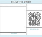 Delightful Wishes  Metal Cutting Dies Stamp Set Scrapbooking Cards Embossing