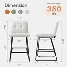 White Counter Height Bar Stools Set Of 3 Wide Seat 26 Inch Bar Stools With Back