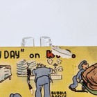  my Day  On Kp Linen Postcard 1943 Vintage Comic Humor Wwii Era