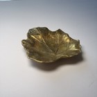 Vintage 1948 Virginia Metalcrafters 3-19 Star Begonia Leaf Mcm Brass Dish Tray