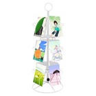 3 Tier Greeting Card Rack Spins 12 Pocket Black Retail Display Rotating Holder