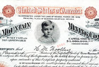     round Mountain Mining Company 1912 Stock Certificate   Child Vignette   Nevada