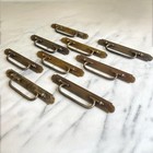 Set Of 9 Vintage Brass Drawer Pulls Handles 8    Backplate  5 1 8    Center Holes