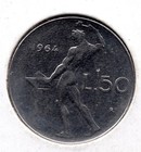 1964 Italy 50 Lire  2293 