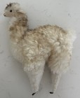 Vintage Handmade Real Wool Llama Figure   12 Inch Tall  - Free Shipping