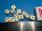 Box Of 12 Beautiful Vintage New Old Stock Crisloid Dice White