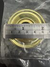 Cast Bright Brass Door Knob Rosette 2-1 8  Round Door Plate 5 8  Hole Backplate