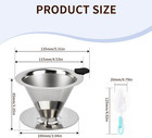 Pour Over Coffee Dripper  Stainless Steel Filter  Easy To Clean Paperless Pour O