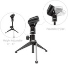 Desktop Tripod Microphone Stand - Adjustable Height 4 7   To 8 7   Inch High    