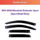 Kpy Rain Guards Fit For 2011-2026 Mitsubishi Outlander Sport  Out-channel Win   