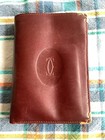 Cartier Vintage  must De  Burgundy Calf Skin  double C  Logo Bi-fold Wallet