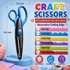 Craft Scissors Set With 6 Pattern Edgers For Scrapbooking And Paper Crafts