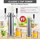 Kegerator Tower Dual Faucet Beer Tower Double Tap Beer Tower Dispenser Beer Tap 