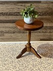 Vintage Toncoss Miniature Dollhouse Round Accent Table   Artist Flower   1 12