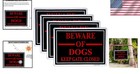 Warning Sign 4-pack  14x10 Aluminum  beware Of Dogs  - Perfect For Any Location
