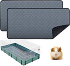2 Pack Washable Guinea Pig Cage Liners - Waterproof  Anti-slip Pee Pads For Smal