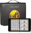 Coin Collection Holder Album Book - 200 Pockets For Coins   30 Pockets For Pa   