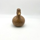 Vintage Hand Carved Wood Duck Figurine Signed J d  Hill 150 1987 Decoy Glass Eye