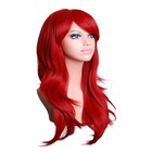 70cm Red Fashion Full Curly Wigs Cosplay Costume Anime Party Hair Wavy Long Wig