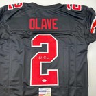 Autographed signed Chris Olave Ohio State Black College Jersey Jsa Coa