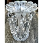 Antique Beautiful 19th Century Victorian Cut Glass Crystal Candle Lustre