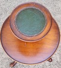Vtg Signed Alfred Assid Mahogany Two-tier Dumbwaiter Rotating Butler s Table