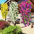 Artificial Morning Glory Vines Uv Resistant Hanging Flowers Garden Fence Decor 
