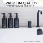 Stylish Shampoo And Conditioner Dispenser Set Of 3 - Modern 21oz Shower Soap Bot
