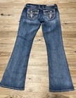 Rock Revival Betty Boot Jeans Sz 27 Embellished Rhinestone