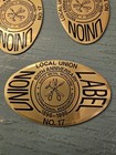 Vintage New old Stock Lot Of 5 Sheetmetal Workers Metal Union Tags    