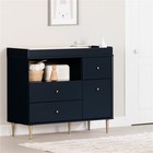 South Shore Dylane Changing Table With Drawers And Open Storage  Navy Blue