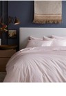 Quince 100  Organic Cotton Percale Soft Blush Duvet   Shams  Full queen Nwot