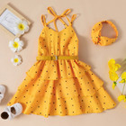 Toddler Kids Baby Girls Halter Tops Ruffle Dress Outfits Summer Clothes Set