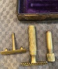 Vintage Gillette New Standard Gold Tone De 3-piece Razor Serial  4534428   Case