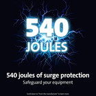 Guardian 6 Outlet Power Strip  15ft Surge Protector  15-foot Cord  540 Joules  B