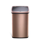 Touchless Motion Sensor Trash Can Gold Stainless Steel  3 Gallon Kitchen Garbage