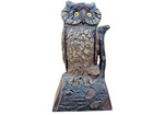 Antique Cast Iron Owl Mechanical Bank     J    E  Stevens 1880     Original Paint