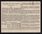 Newfoundland 1944  3 Three Dollars War Savings Certificate A 112616 Nfld