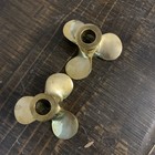 2001 Vintage Brass Nautical Propeller Candlestick Holders  Set Of 2