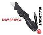 Klein Tools 44304blk Flickblade Blackout Folding Utility Knife Driver New
