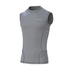 Mens Compression Sleeveless Shirt With Mesh Panels Base Layer Gym Top Sports