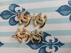 4   Pieces Chanel  Zipper Pull Button Charm Pendant 20 Mm 