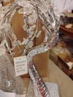Snow Fakes Lighted Si Battery Operated Home Mantle Christmas Decor   Silver