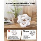 Wood Chain Link Decor  3 Link  Hand Carved Wooden Knot Decor  Coffee Table Decor