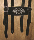 Traditional Leather Suspenders For Men s Leather Pants In Black Up To Approx  126 Cm