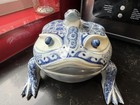 Chinese Export Pottery Frog  Circa 19th Century  Blue white 