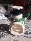 Yankee Candle Snowman Tea Light votive Candle Holder Christmas Holiday Snow